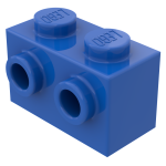Брік модифік. 1x2, 2 стади з одного боку  - Blue