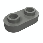 Плейт 1x2, закруглений - Dark Bluish Gray