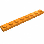 Плейт 1x8 - Orange