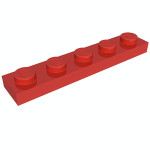Плейт 1x5 - Red