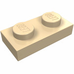 Плейт 1x2 - Tan