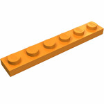 Плейт 1x6 - Orange