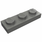Плейт 1x3 - Dark Bluish Gray