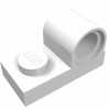 Плейт 1x2, під пін зверху - White