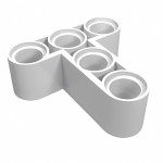Ліфтарм т-подібний 3x3 - White