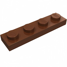 Плейт 1x4 - Reddish Brown