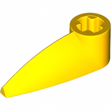 Технік зуб 1x3, від вісь - Yellow