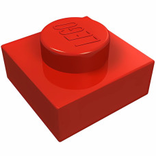 Плейт 1x1 - Red