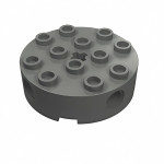 Брік круглий 4x4, з отворами збоку - Dark Bluish Gray