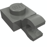 Плейт 1x1, горизонт. кліп (O) - Dark Bluish Gray
