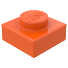 Плейт 1x1 - Reddish Orange