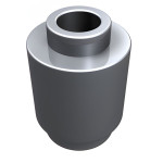 Брік круглий 1x1 - Metallic Silver