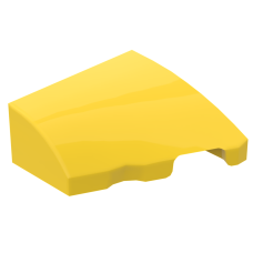Слоуп закруглений 2x2, скошений (правий) - Yellow
