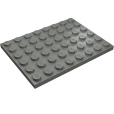 Плейт 6x8 - Dark Bluish Gray