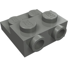 Плейт 2x2 на 2/3 зі стадами збоку - Dark Bluish Gray