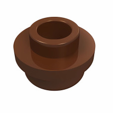 Плейт круглий 1x1, з отвором - Reddish Brown