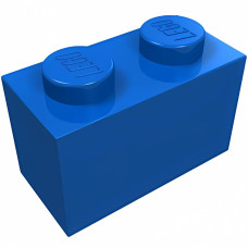 Брік 1x2 - Blue