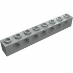 Технік брік 1x8 - Light Gray