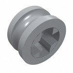 Технік заглушка 1/2 - Light Bluish Gray