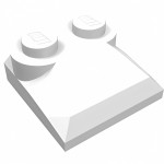 Слоуп закруглений 2x2x2/3 (з 2 стадами) - White