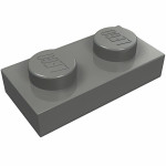 Плейт 1x2 - Dark Bluish Gray