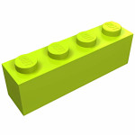 Брік 1x4 - Lime