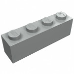 Брік 1x4 - Light Gray
