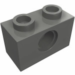 Технік брік 1x2 - Dark Bluish Gray