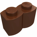 Брік модифік. 1x2 (під дерево) - Reddish Brown