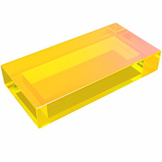 Тайл 1x2, прямокутник - Trans-Yellow