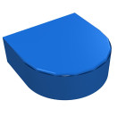 Тайл 1x1, півколо - Blue