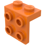 Плейт г-подібний 1x2x2x2 (вниз) - Orange