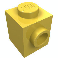 Брік модифік. 1x1, стад збоку - Yellow