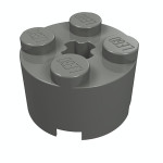 Брік круглий 2x2 - Dark Bluish Gray