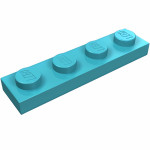 Плейт 1x4 - Medium Azure