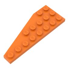 Плейт клиноподібний 8x3 (правий) - Orange