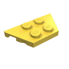 Плейт клиноподібний 2x4 (скошений) - Yellow
