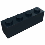 Брік 1x4 - Black