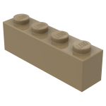 Брік 1x4 - Dark Tan