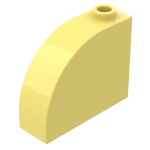 Слоуп закруглений 1x3x2 - Bright Light Yellow