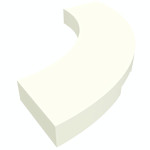 Тайл 3x3, закруглений (четвертина - White