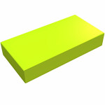 Тайл 1x2, прямокутник - Lime