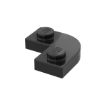 Плейт 2x2 кутовий, закруглений - Black