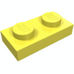 Плейт 1x2 - Bright Light Yellow