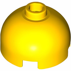 Брік круглий 2x2, верх - Yellow
