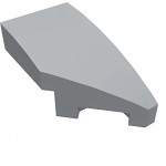 Слоуп закруглений 2x1, скошений (правий) - Light Bluish Gray