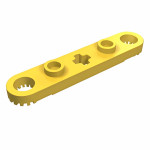 Технік плейт 1x5 з зубчиками - Yellow