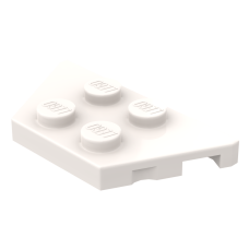 Плейт клиноподібний 2x4 (скошений) - White