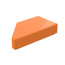 Тайл 1x2, скошений (правий) - Orange