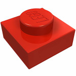 Плейт 1x1 - Red